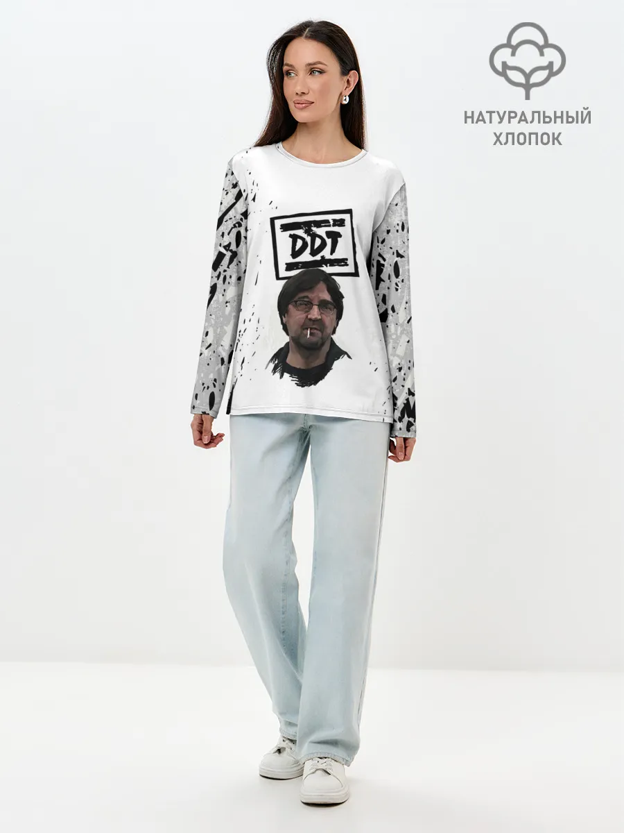 Лонгслив женский. Хлопок / Юрий Шевчук | ДДТ