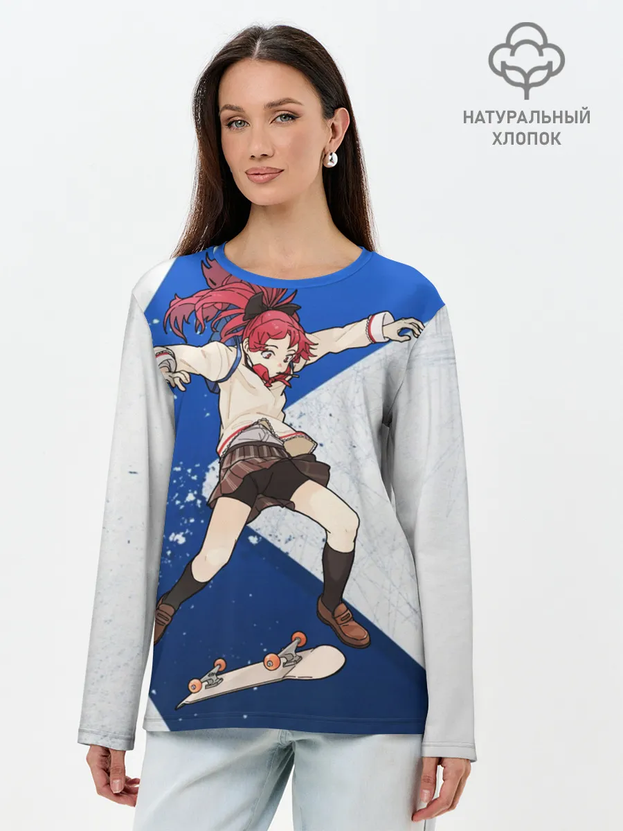 Лонгслив женский. Хлопок / Meow team
