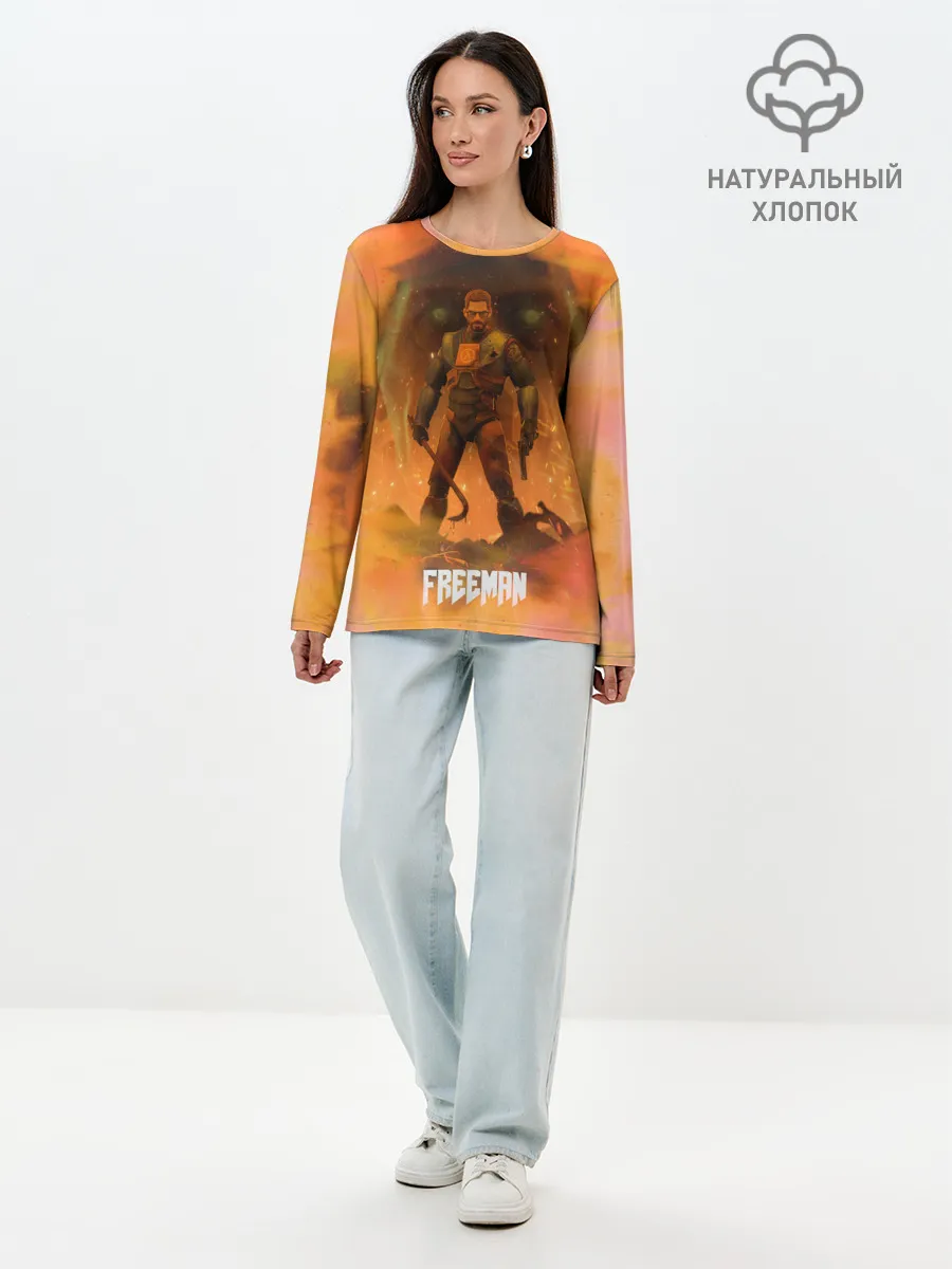 Лонгслив женский. Хлопок / FREEMAN | GMAN | HALF-LIFE