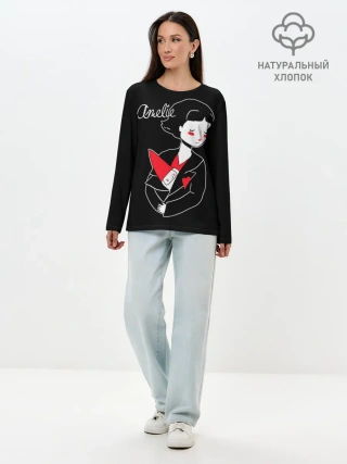 Лонгслив женский. Хлопок / Amelie