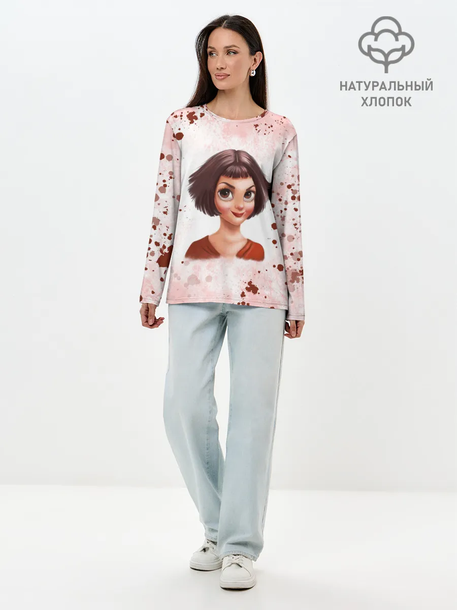 Лонгслив женский. Хлопок / Амели | Amelie