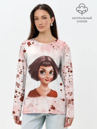 Лонгслив женский. Хлопок / Амели | Amelie