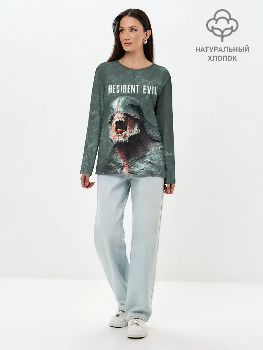 Лонгслив женский. Хлопок / RESIDENT EVIL 2 | РЕЗИДЕНТ ЕВИЛ