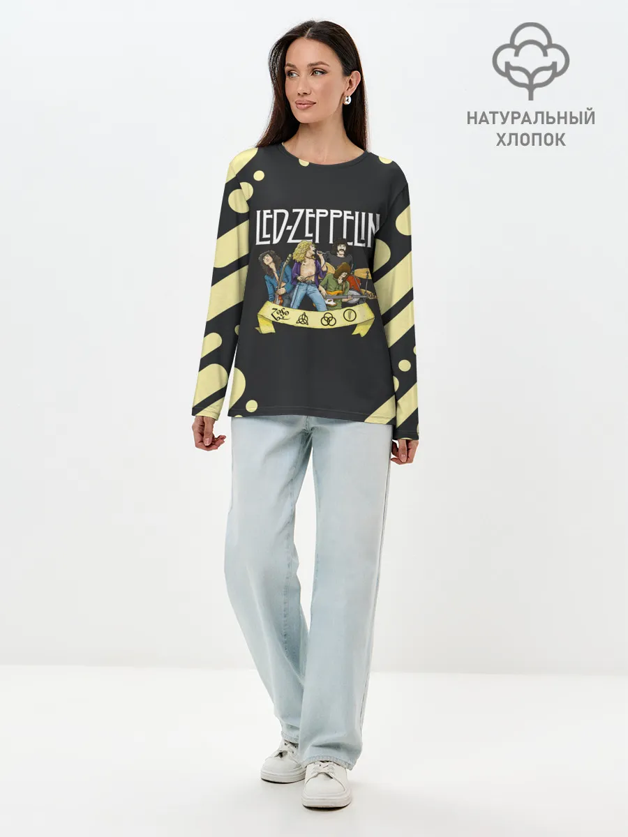Лонгслив женский. Хлопок / LED ZEPPELIN | ЛЕД ЗЕППЕЛИН