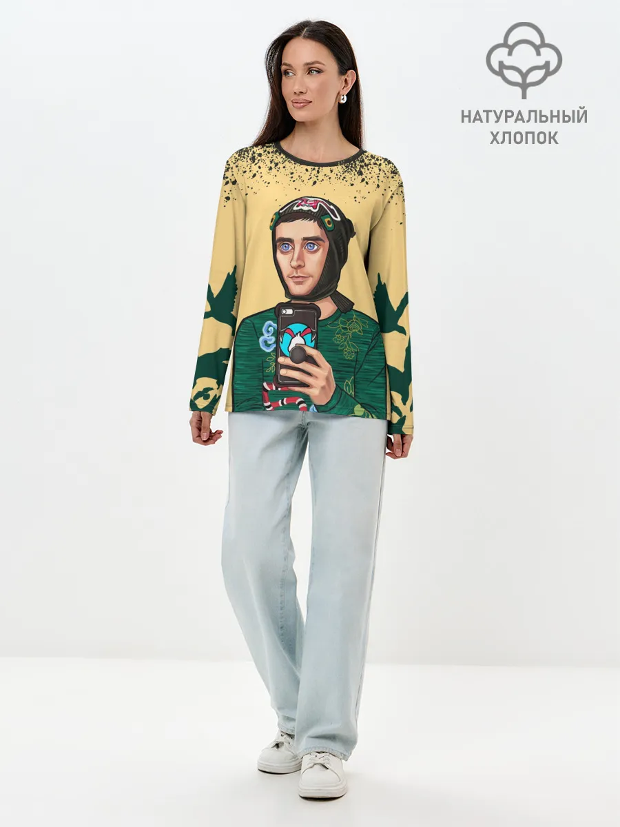 Лонгслив женский. Хлопок / Джаред Лето | Jared Leto