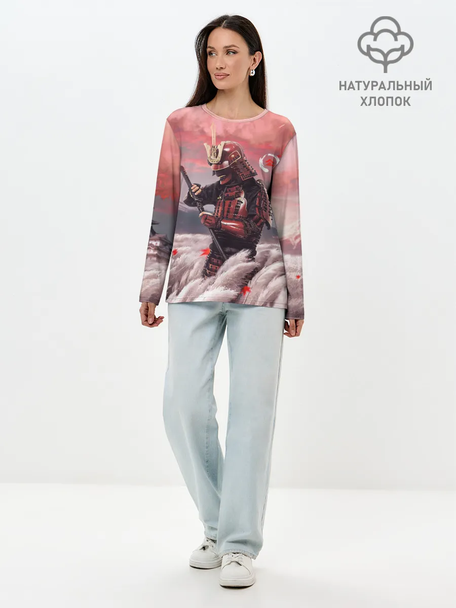 Лонгслив женский. Хлопок / Ghost of Tsushim | Призрак Цусимы