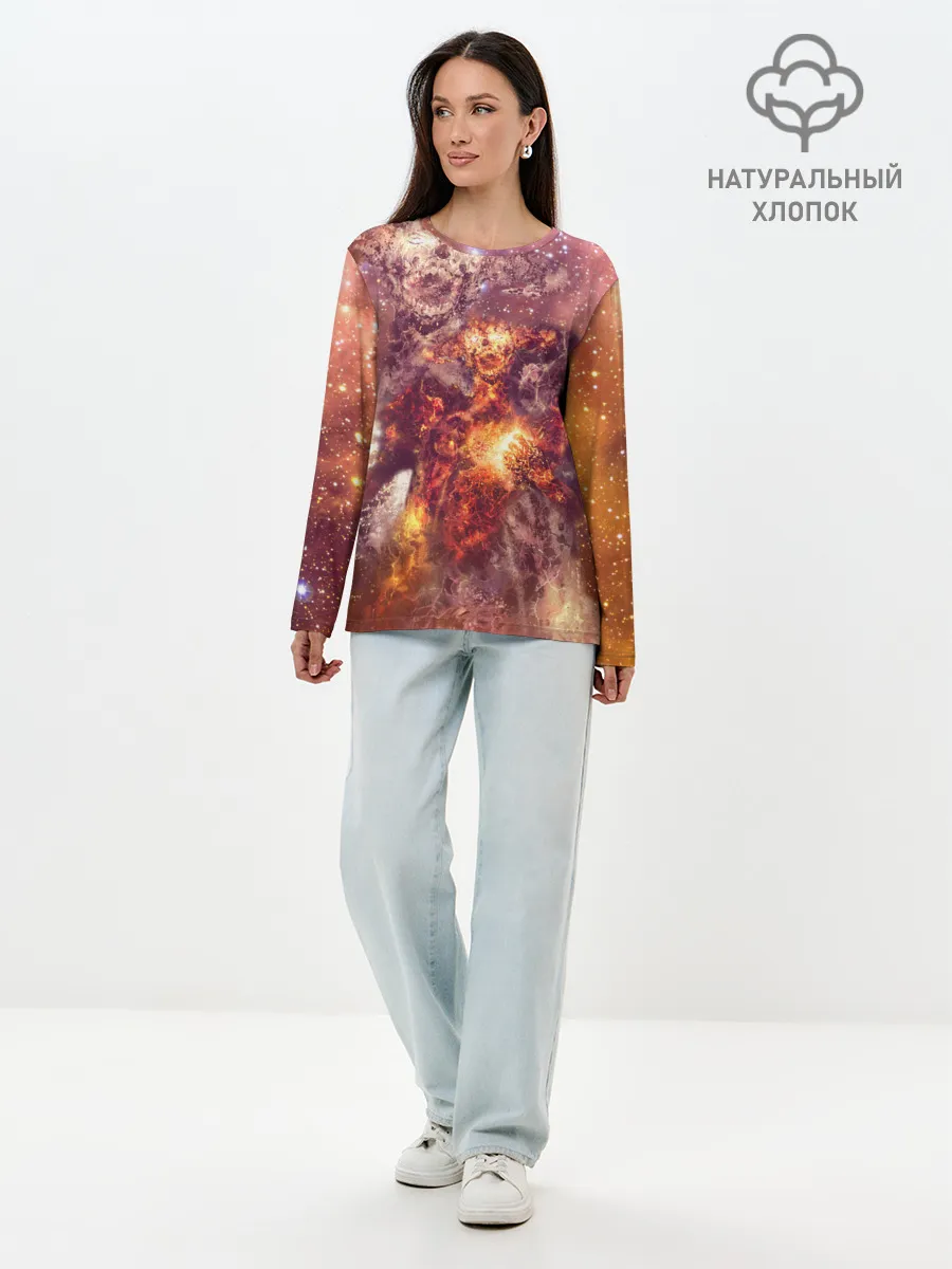 Лонгслив женский. Хлопок / ДЬЯВОЛ | GALAXY DIABLO