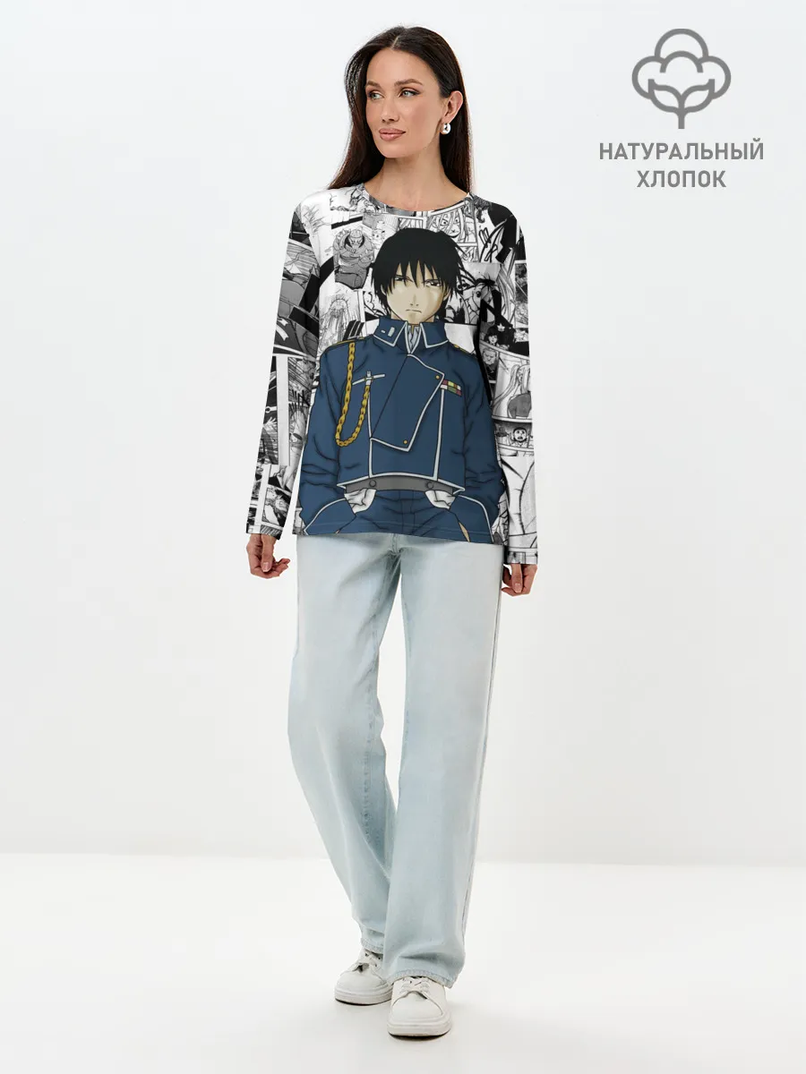 Лонгслив женский. Хлопок / Полковник Мустанг