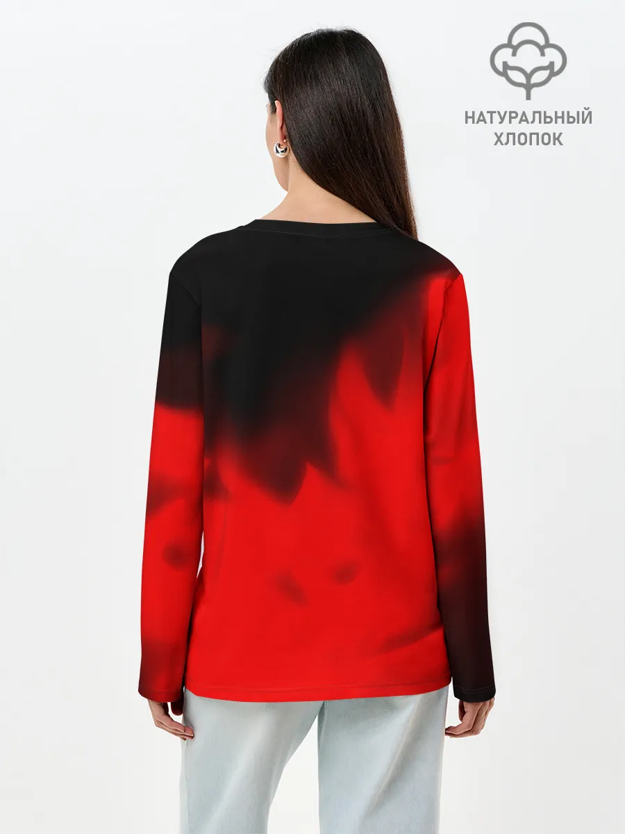 Лонгслив женский. Хлопок / Поймет Только Русский - Огонь