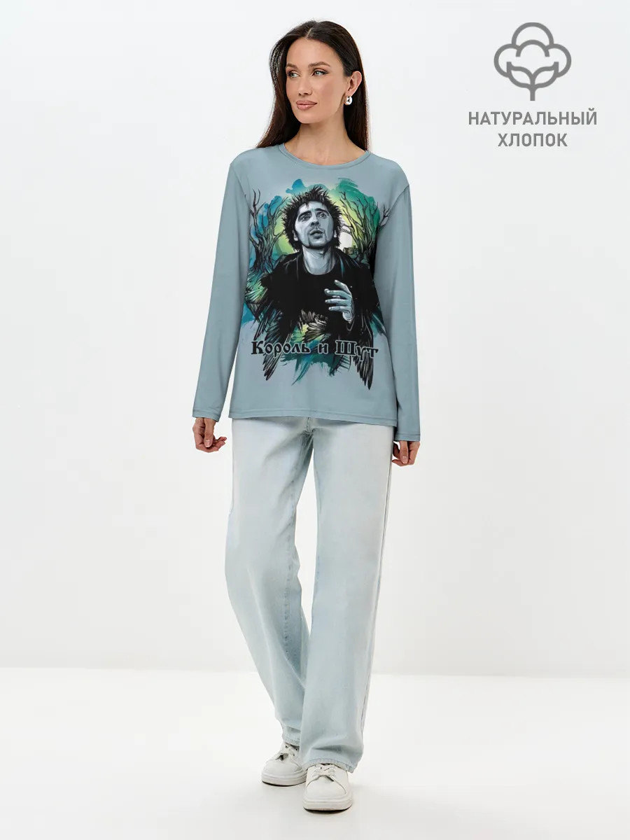 Лонгслив женский. Хлопок / Король и Шут Михаил Горшенёв