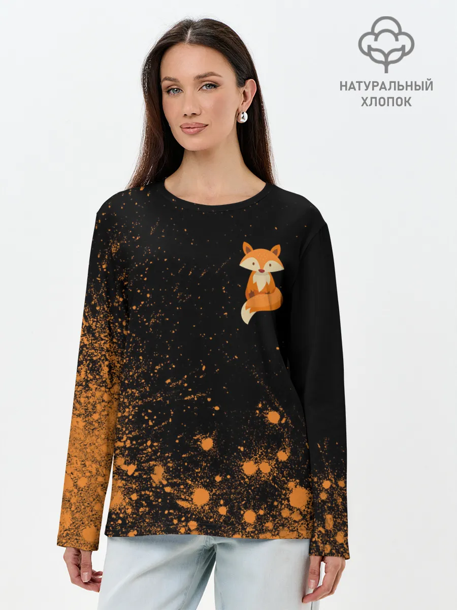 Лонгслив женский. Хлопок / Foxy - Paint