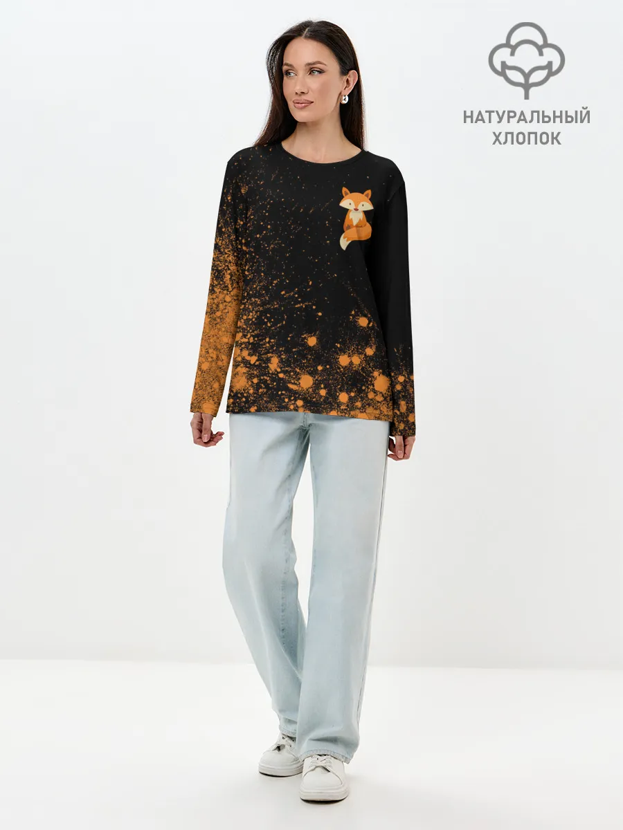 Лонгслив женский. Хлопок / Foxy - Paint