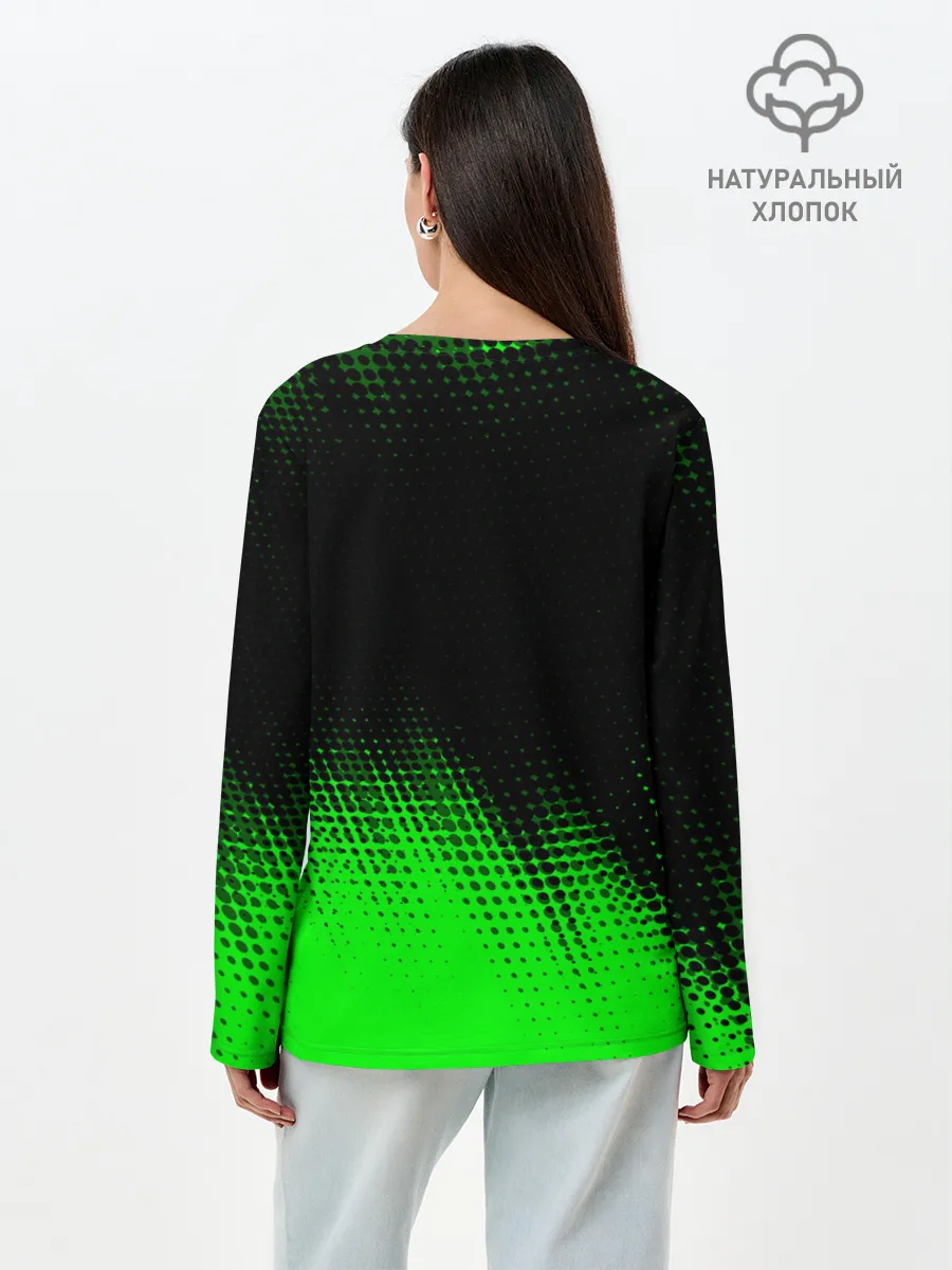 Лонгслив женский. Хлопок / Древний Указатель - Полутона