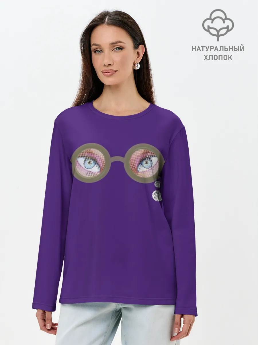 Лонгслив женский. Хлопок / Я тебя вижу!