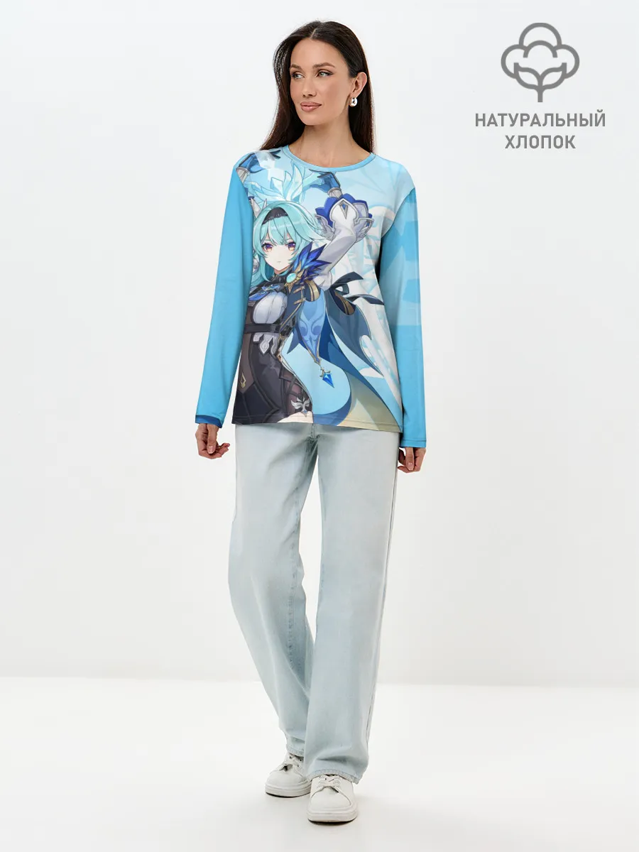 Лонгслив женский. Хлопок / Genshin Impact, Эола