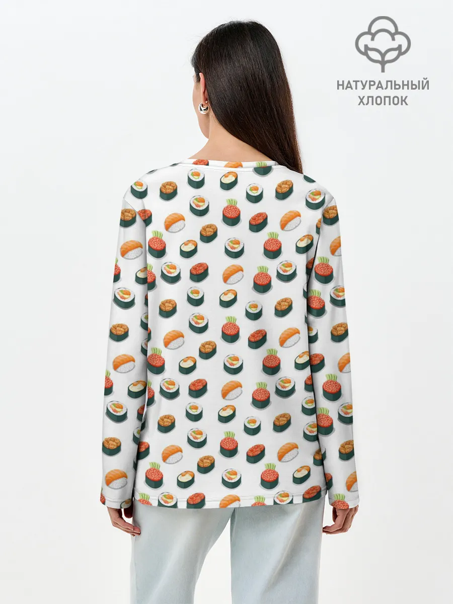 Лонгслив женский. Хлопок / Sushi