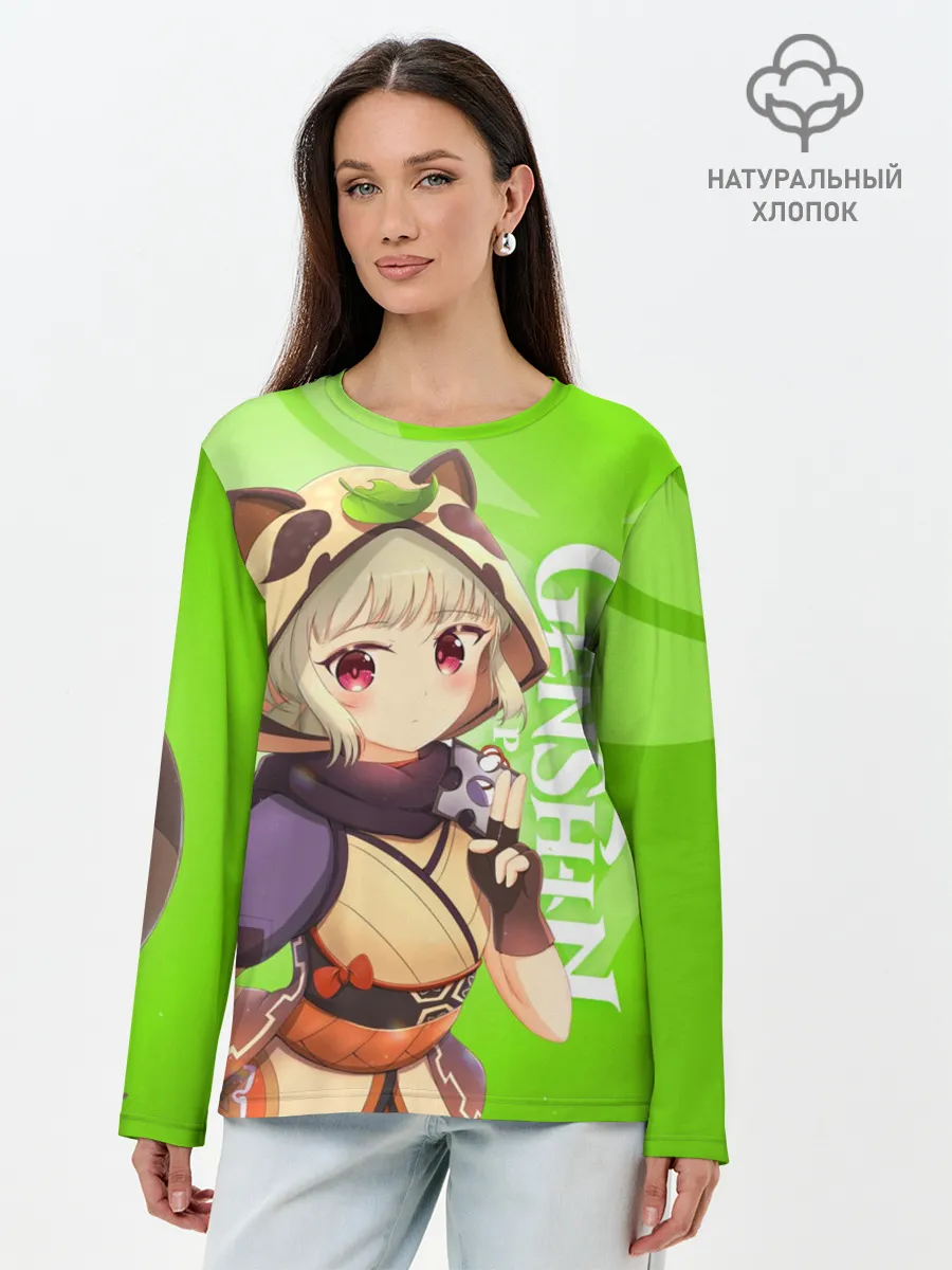 Лонгслив женский. Хлопок / Genshin Impact, Саю