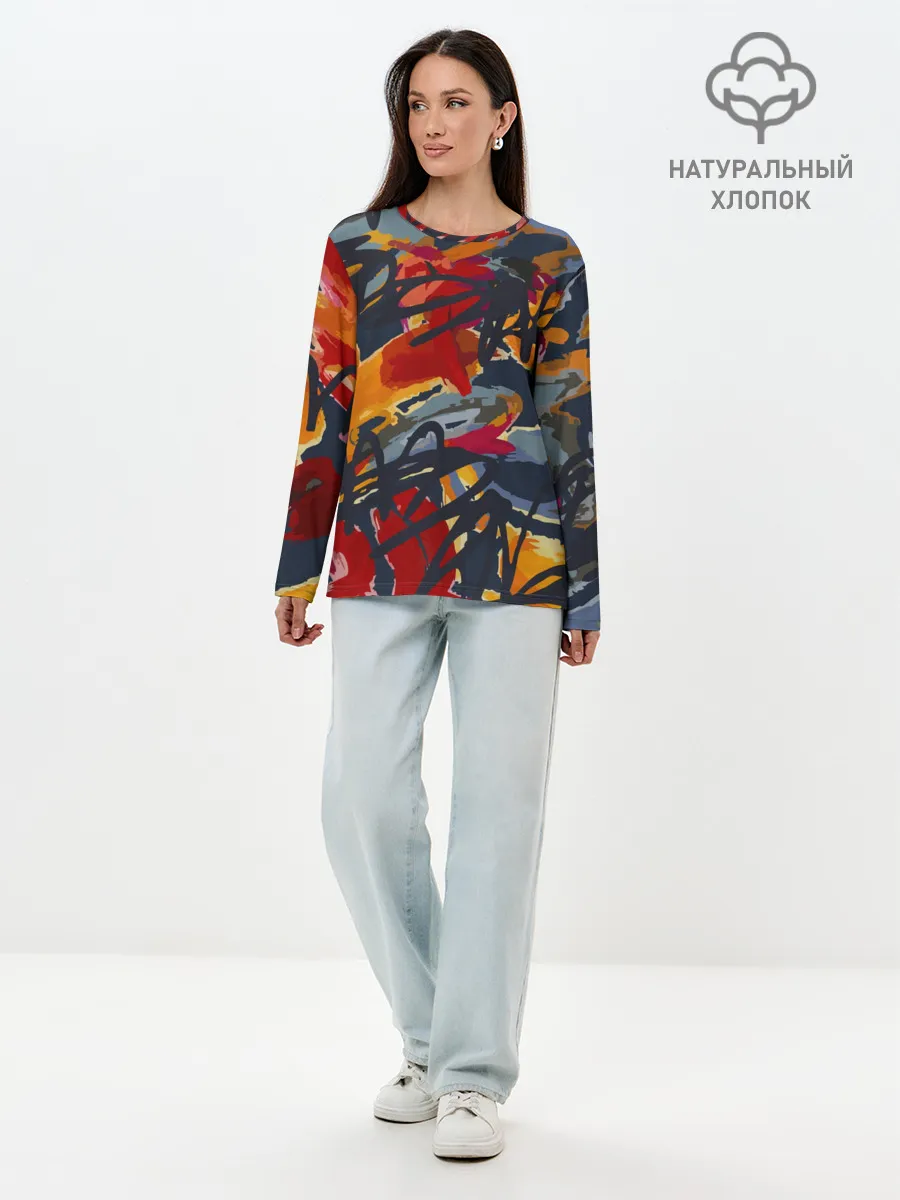 Лонгслив женский. Хлопок / Street Style