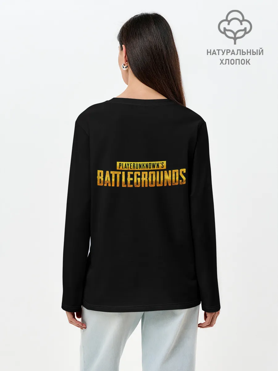 Лонгслив женский. Хлопок / PUBG | 18+