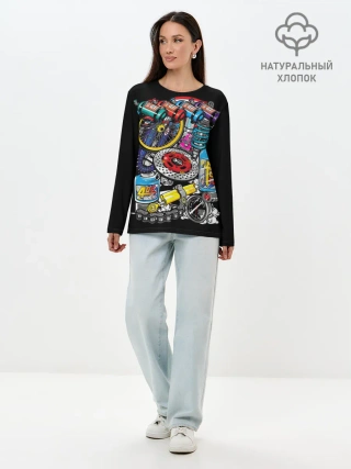 Лонгслив женский. Хлопок / Gas Garage