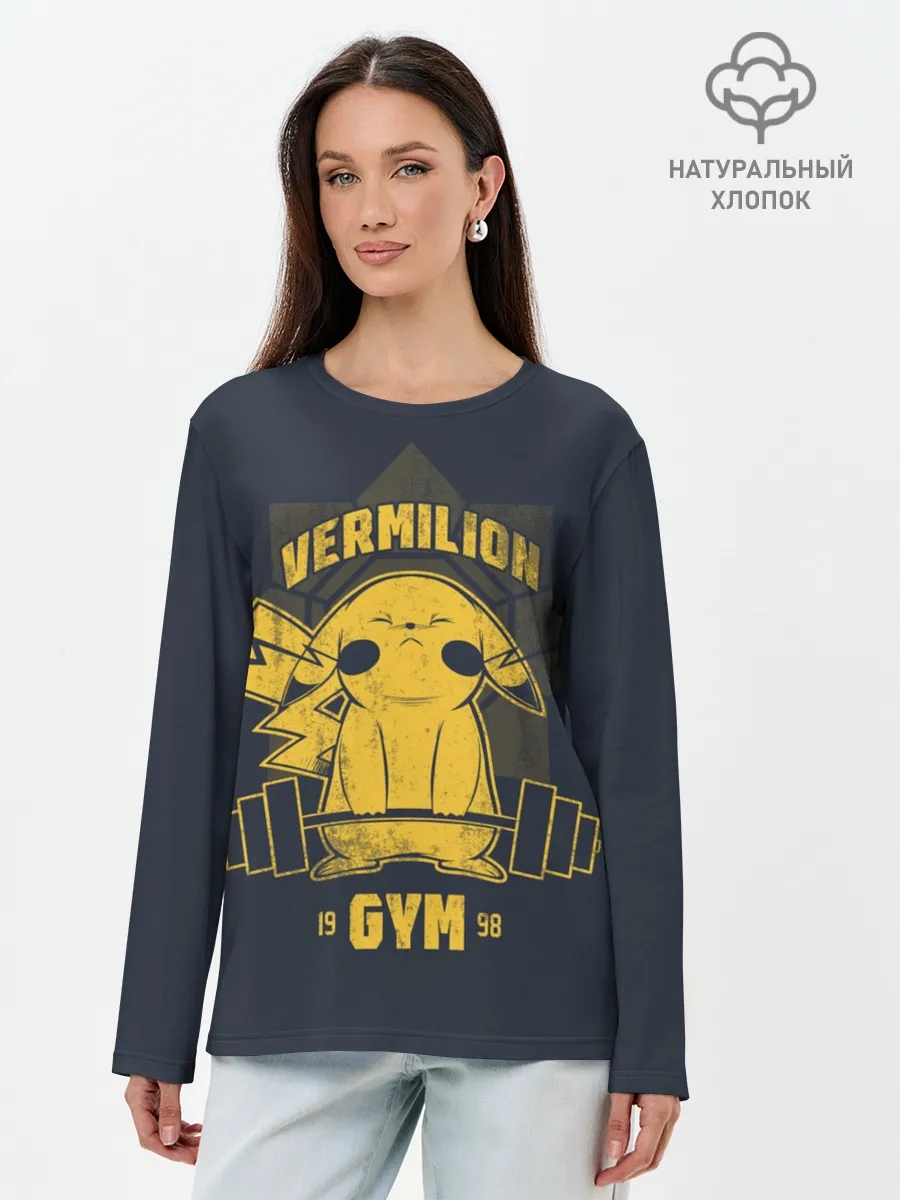 Лонгслив женский. Хлопок / Vermilion gym