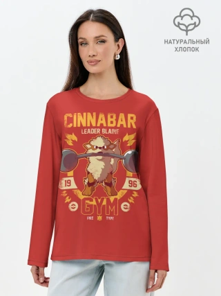 Лонгслив женский. Хлопок / Спортзал Синнабара