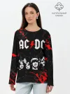 Лонгслив женский. Хлопок / AC DC HIGHWAY TO HELL