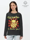Лонгслив женский. Хлопок / Пиццачу