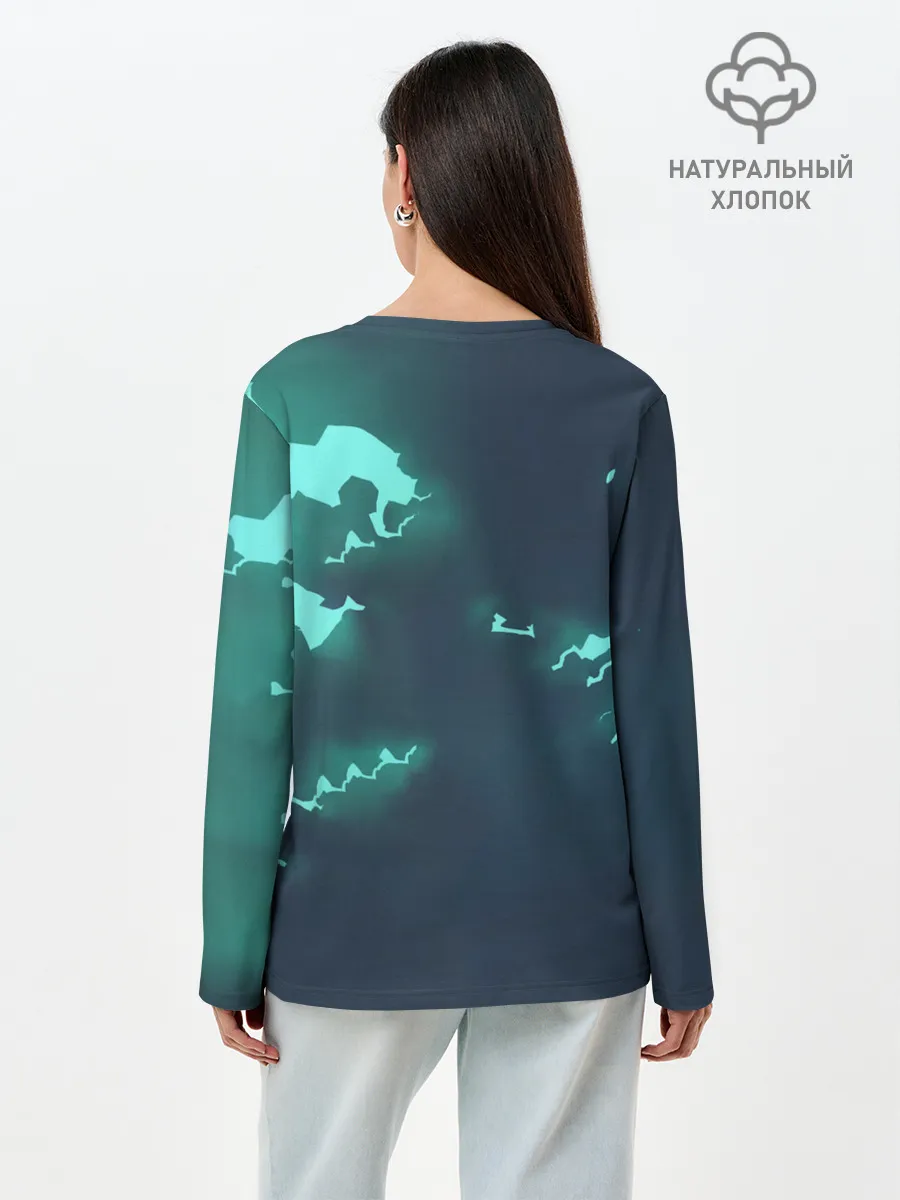 Лонгслив женский. Хлопок / Эш с Пикачу