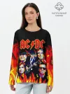 Лонгслив женский. Хлопок / AC DC HIGHWAY TO HELL