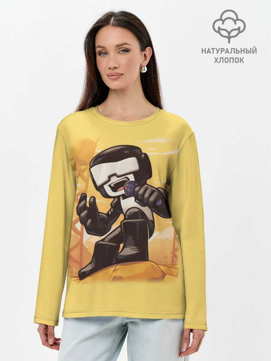 Лонгслив женский. Хлопок / Танкист