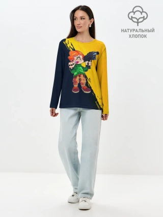 Лонгслив женский. Хлопок / FNF PICO / ПИКО