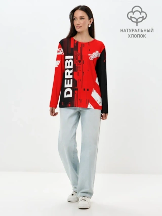 Лонгслив женский. Хлопок / DERBI / ДЕРБИ / ТЕХНО