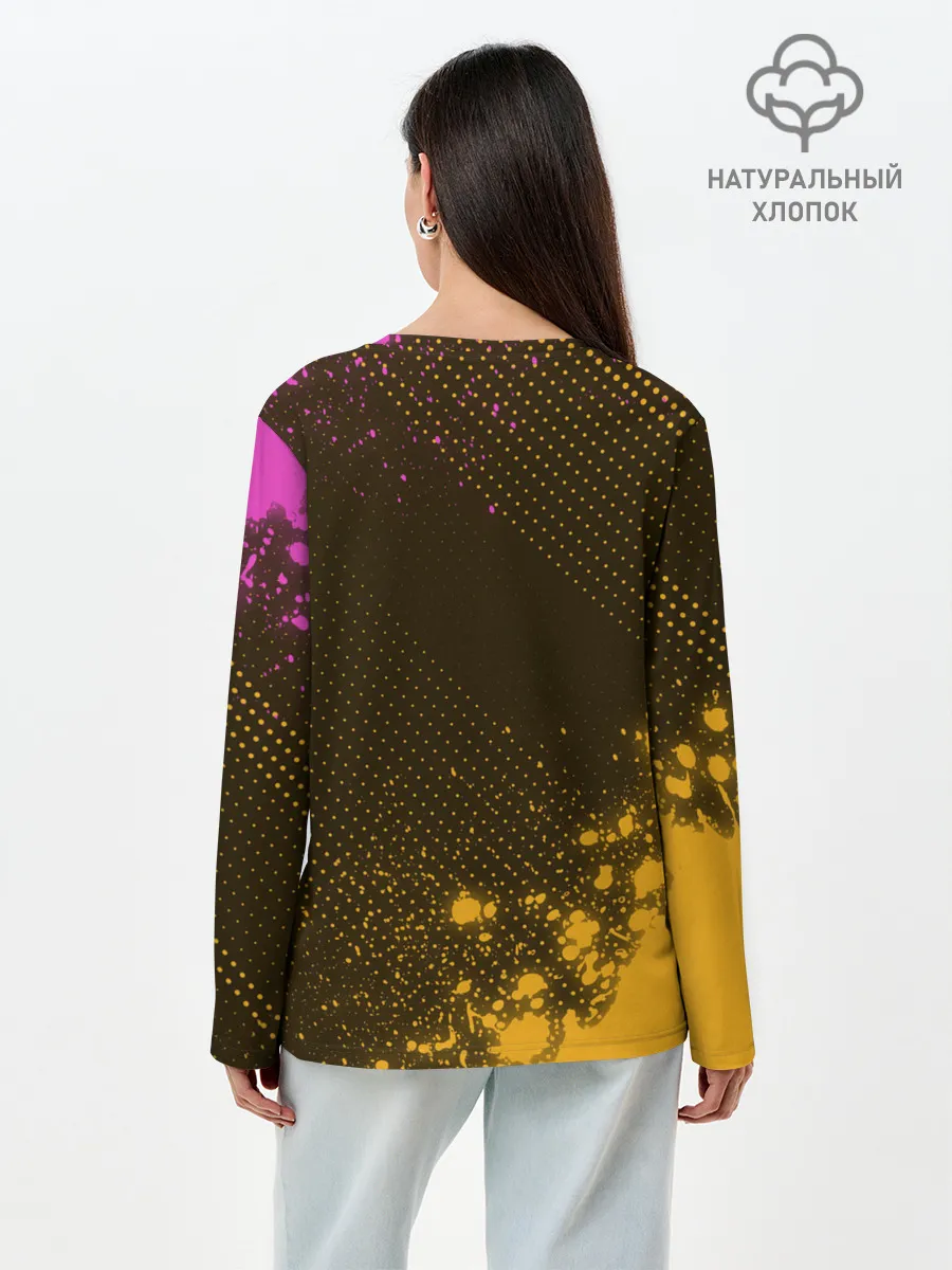 Лонгслив женский. Хлопок / Симпл Димпл - Краска