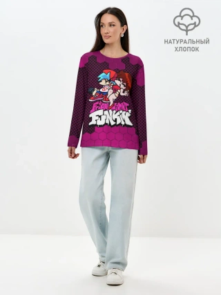 Лонгслив женский. Хлопок / Boyfriend and Girlfriend