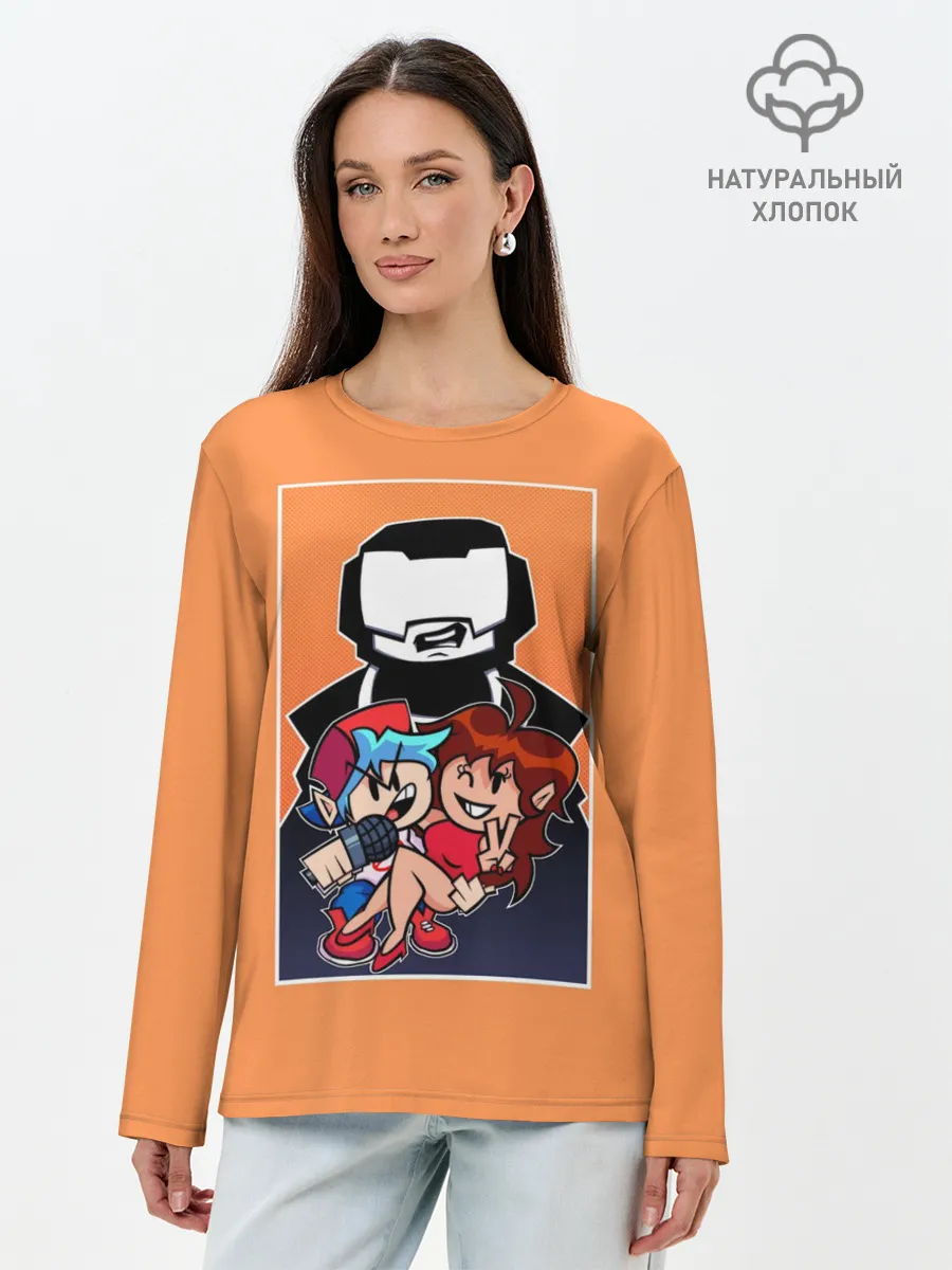 Лонгслив женский. Хлопок / Boyfriend, Girlfriend, Tankman