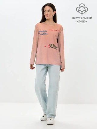 Лонгслив женский. Хлопок / Королевство и любовь Агата Кристи