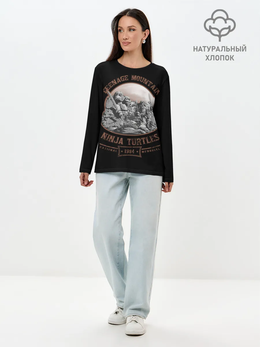 Лонгслив женский. Хлопок / Монумент Черепашкам