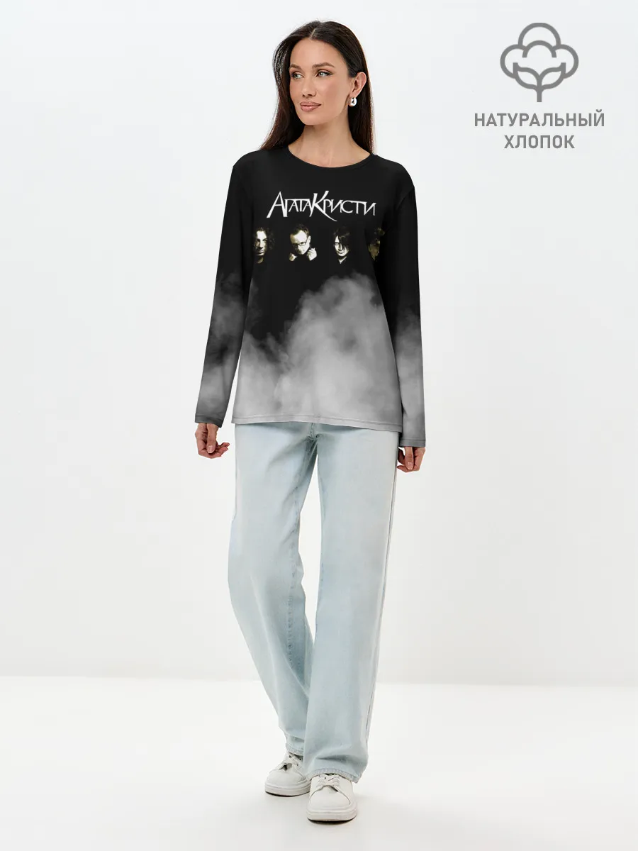 Лонгслив женский. Хлопок / Агата Кристи группа