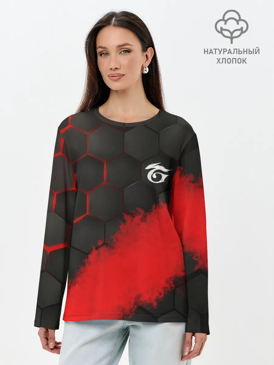 Лонгслив женский. Хлопок / GARENA RED LINE