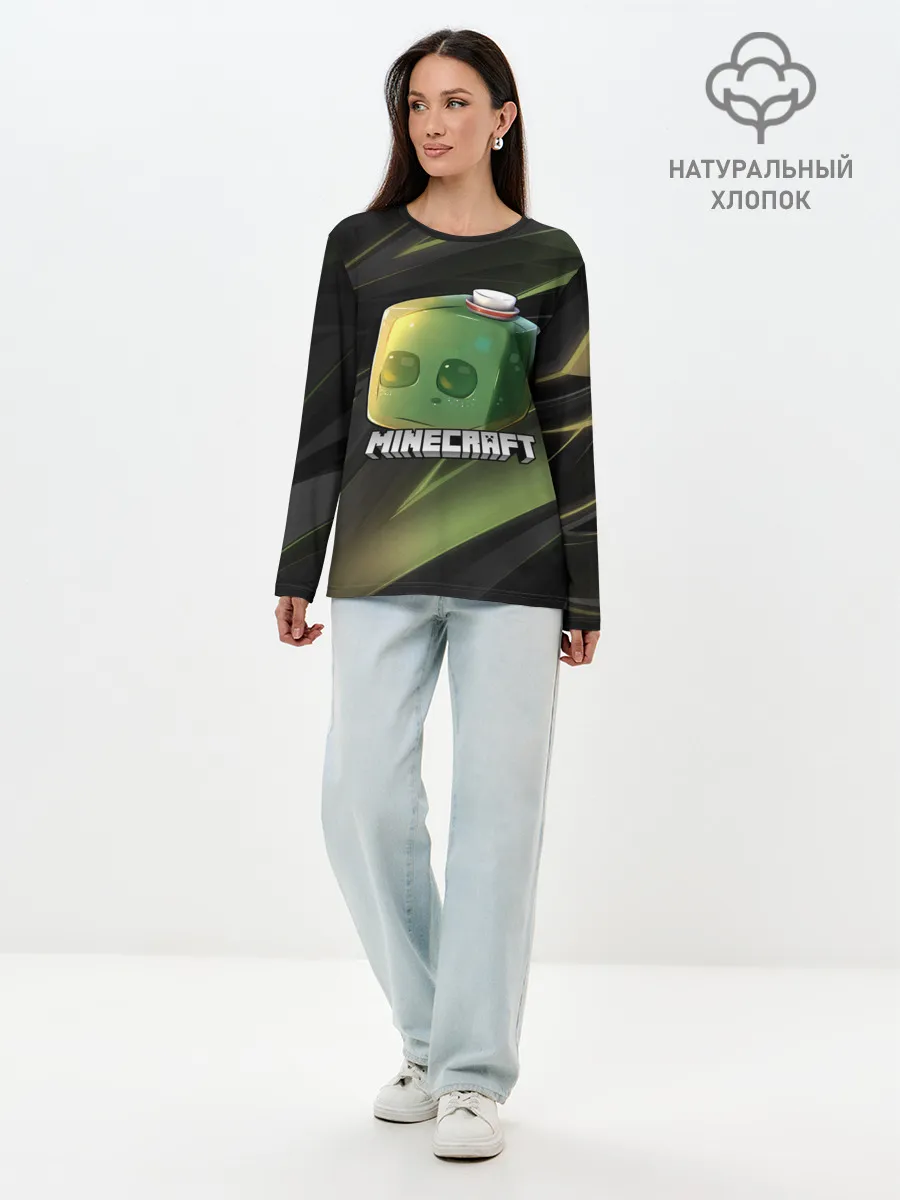 Лонгслив женский. Хлопок / MINECRAFT | МАЙНКРАФТ