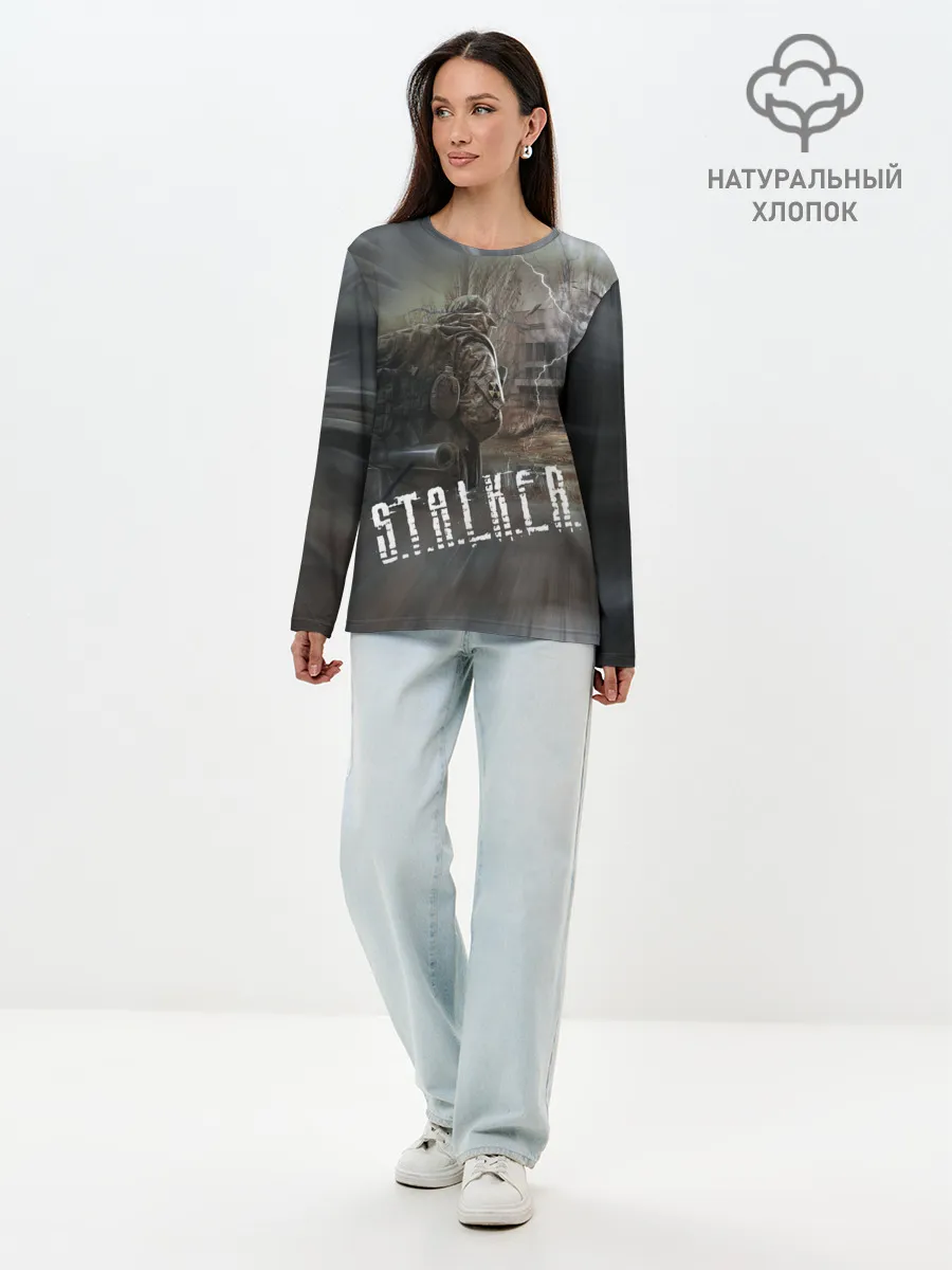 Лонгслив женский. Хлопок / Отчуждение | S.T.A.L.K.E.R.