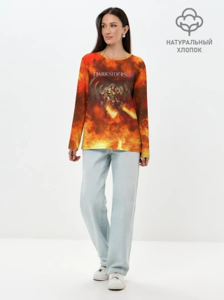 Лонгслив женский. Хлопок / Darksiders 3 | Гнев Войны 3