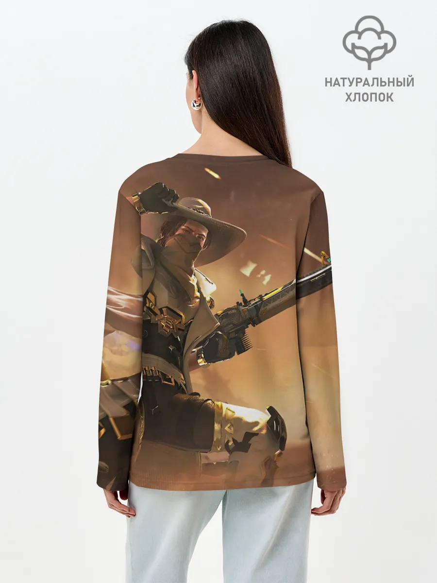 Лонгслив женский. Хлопок / FREE FIRE