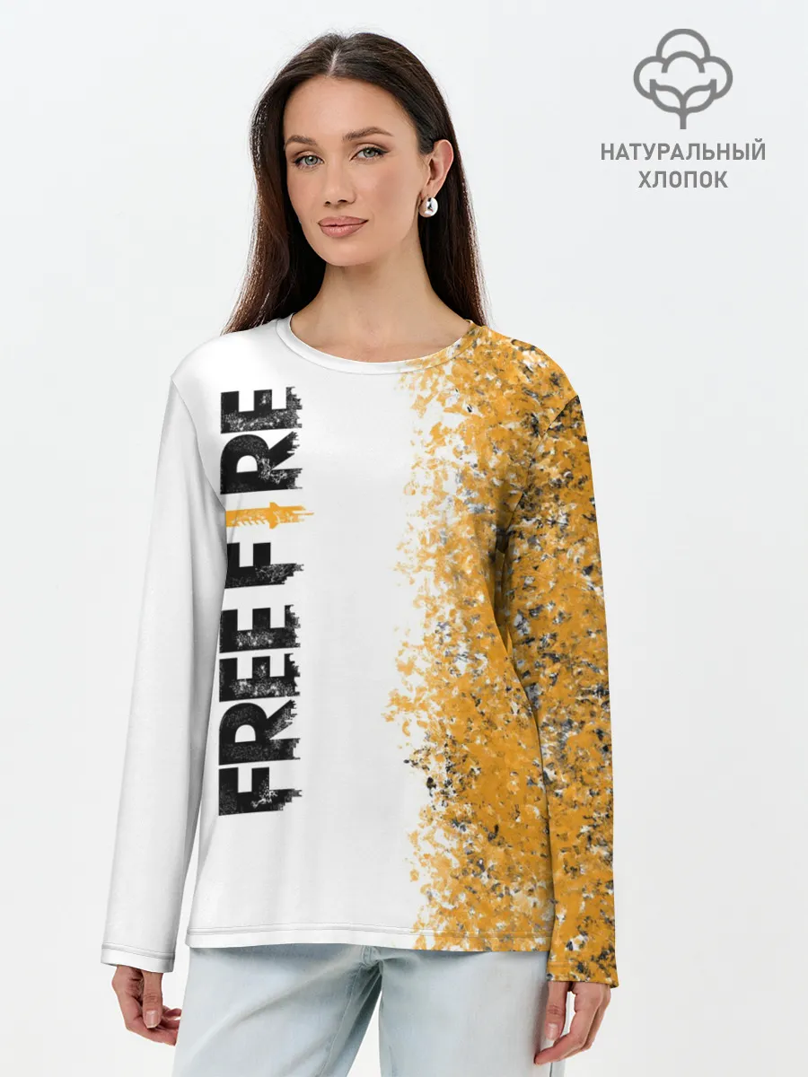 Лонгслив женский. Хлопок / FREE FIRE