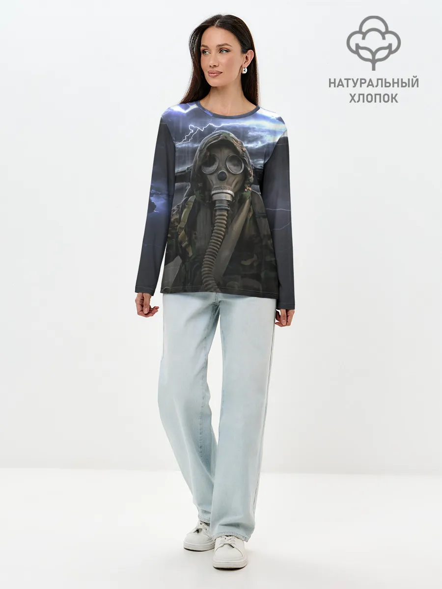 Лонгслив женский. Хлопок / S.T.A.L.K.E.R | С.Т.А.Л.К.Е.Р