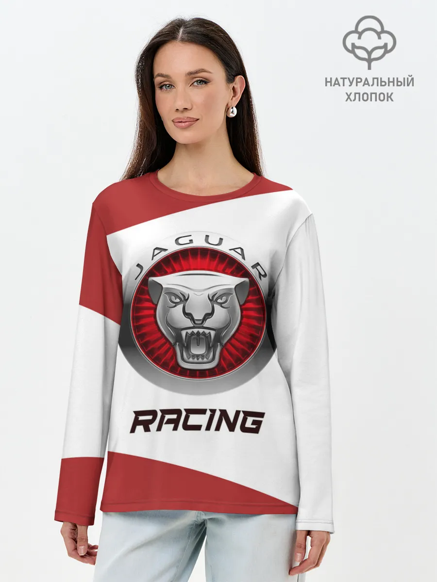 Лонгслив женский. Хлопок / Ягуар - Racing