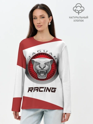 Лонгслив женский. Хлопок / Ягуар - Racing