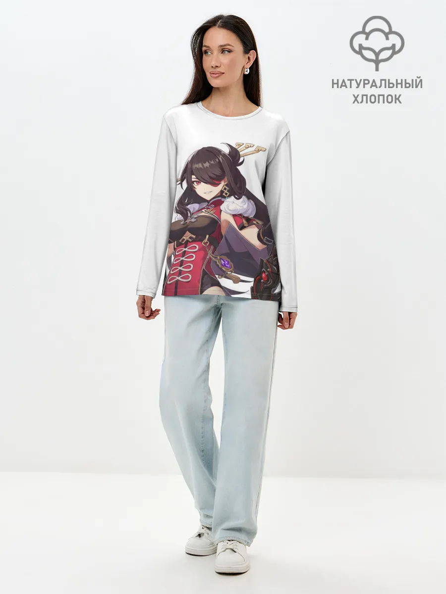 Лонгслив женский. Хлопок / БЕЙ ДОУ | ГЕНШИН