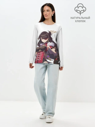 Лонгслив женский. Хлопок / БЕЙ ДОУ | ГЕНШИН